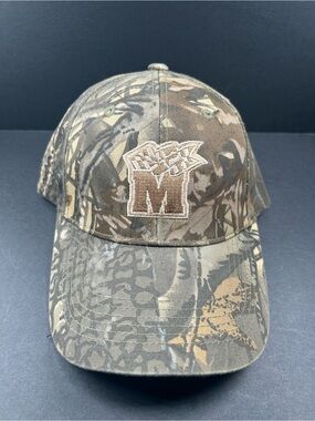 Captivating HEADGEAR Camouflage Strapback Adjustable Baseball Cap Brown Camo OS
